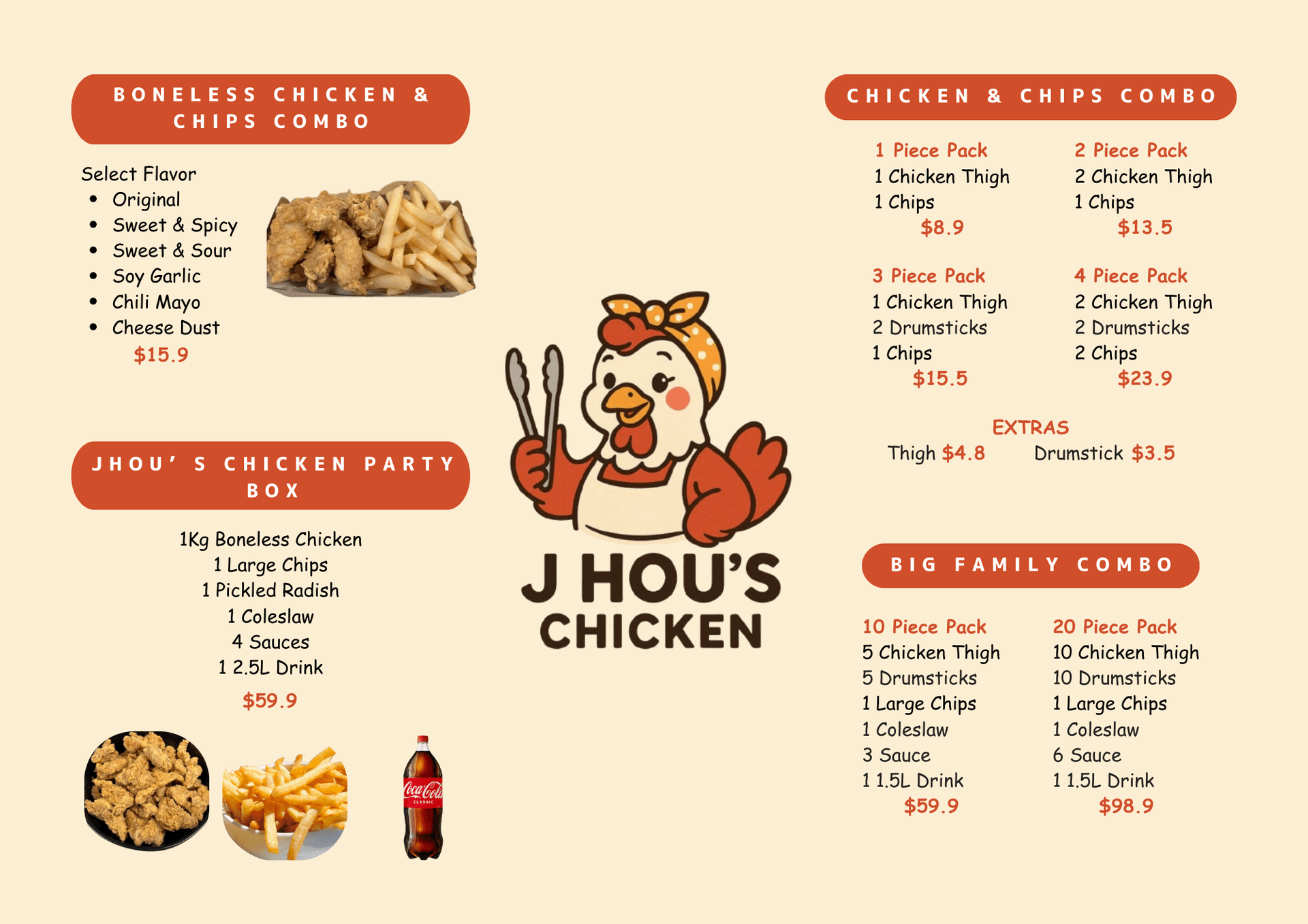 J Hou's Chicken Menu - Page 2